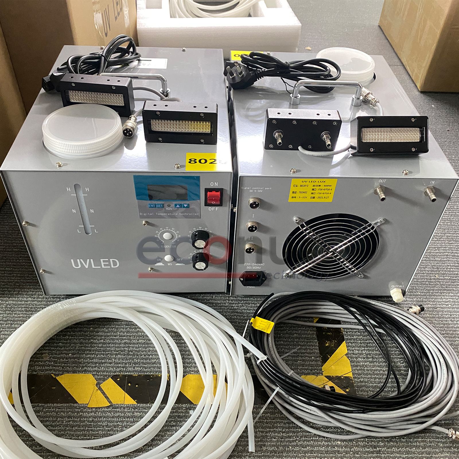Светодиодная УФ-лампа с водяным охлаждением для Epson I3200 I600 XP600TX800 DX5 DX7 с двумя головками холодильного W8020280B-01