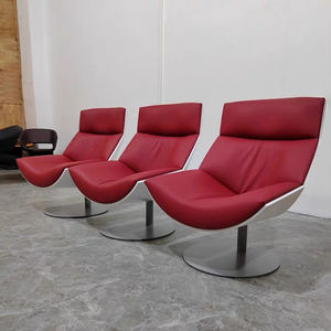 Da hiện đại phòng chờ ghế cho phòng khách phòng ngủ thấp tay vịn thoải mái khung gỗ giải trí sofa đơn - Product Image 5