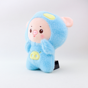 Peluche cochon avec caractéristiques brodées, super douce, en coton biologique, sans pièces rigides, sans danger pour les nourrissons, hauteur 20 cm, jouet en peluche - Product Image 5