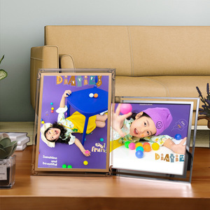 Marcos de fotos de <span class=keywords><strong>cristal</strong></span> transparentes hechos a mano, 4x6 pulgadas, A4/A3, mesa rectangular plateada y pantalla de escritorio, <span class=keywords><strong>marco</strong></span> de fotos, arte de pared - Product Image 4