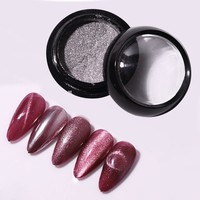 Poudre magnétique multi-usage 9D effet œil de chat, paillettes réfléchissantes, symphonie de couleurs, miroir, pour nail art, aimant UV Gel
