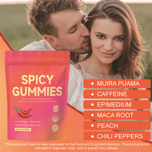 Gomitas Picantes para Hombre de Marca Privada con Raíz de Maca y Epimedium para Equilibrio Hormonal, Suplemento Vegano, Sin OMG, Orgánico - Product Image 4