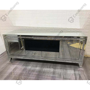 Luxury Crystal Furniture Mirrored TV Stand Cabinet for Living Room