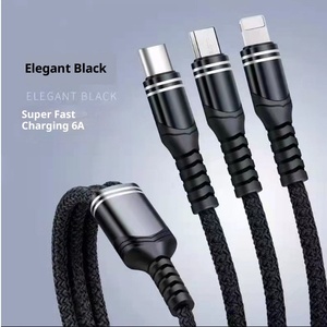 Tùy Chỉnh Miễn Phí Biểu Tượng Tia Laser Bện Bán Buôn 1.2M <span class=keywords><strong>USB</strong></span> Để Micro Loại C 3 Trong 1 Nhanh Chóng Sạc Cáp Cho Iphone <span class=keywords><strong>Android</strong></span> Điện Thoại Di Động - Product Image 2