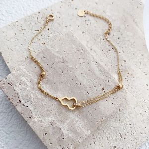 Joyería de Moda Xinfly, Pulsera de Doble Cadena de Oro Real de 18K con Diamantes Naturales para Damas - Product Image 4