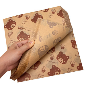 Biểu tượng tùy chỉnh sô cô la kẹo tấm thực phẩm Burger bánh sandwich giấy da nướng gói không thấm mỡ giấy - Product Image 3