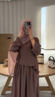 Nouvelle Abaya musulmane élégante pour femmes, style Moyen-Orient, Dubaï, arabe, marocain, islamique, printemps et automne, robe longue, ensemble deux pièces