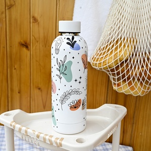 Custom Logo 750ml <b>Large</b> Capacity 304 Stainless Steel Vacuum Insulated Flask Frosted Design Customized Printing Travel Use 12-24 - Product Image 3