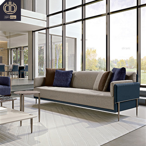 Divano Zero in Acciaio Inossidabile con Gambe Alte, Arredamento per Soggiorno, Design Moderno e Semplice, Divano di Lusso Minimalista - Product Image 1