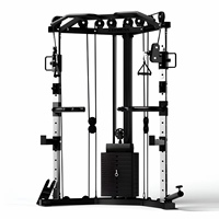 Machine de fitness tout-en-un Gantry, appareil d'entraînement fonctionnel professionnel avec système de poulies doubles et barre de traction multi-positions