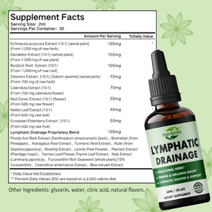 Gotas Líquidas de Apoyo al Drenaje Linfático de Marca Privada OEM, Suplemento Vegano Natural para el Apoyo del Sistema Inmunológico y Linfático, Detox - Product Image 2