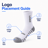 Chaussettes de sport unisexes personnalisables avec votre propre logo, chaussettes de course, chaussettes de basket-ball, chaussettes athlétiques en coton, chaussettes personnalisées pour équipe