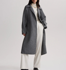Custom Logo Elegance <strong>Women's</strong> Oversized <strong>Coat</strong> Winter Flattering <strong>Waist</strong> Belted Jacket Warm Outdoor Long <strong>Coat</strong> for <strong>Women</strong> - Product Image 2