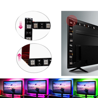 Mini contrôleur USB bricolage 5V LED Kit de bande lumineuse TV avec 1M 2M 3M 5050 IP65 blanc noir PCB App Mode de contrôle 30Led rétro-éclairage