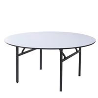 Ventes chaudes, prix bas, table pliante ronde en fer de 180 cm pour restaurant, banquet en plein air