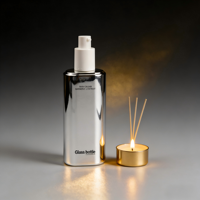 Ensemble d'emballages de luxe pour soins de la peau, flacons pompe en verre 40ml 100ml 120ml finition miroir pour lotion corporelle et sérum, vente en gros, logo personnalisé