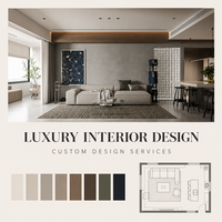 Service de design d'intérieur moderne et écologique de luxe avec rendu 3D complet et aménagement spatial