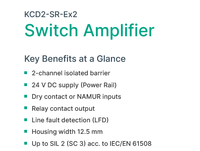 Barrière de sécurité P+F neuve et originale KCD2-SR-Ex2, amplificateur de commutation 24V, barrière isolée à 2 canaux