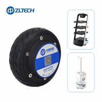 Kit Motor Hub Roda DC 5 Inci ShenZhen ZLTECH 24V 150W 3N.m dan Penggerak Motor Servo untuk Robot Layanan AGV