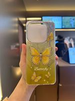 Étui de téléphone pour filles avec diamants scintillants, étui mignon pour femmes avec papillon pour Vivo V60 LITE Y400 Y300 PRO