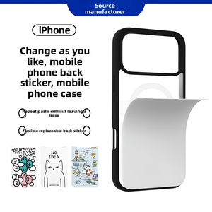 Carcasa Magnética para Teléfono con Espejo, Nuevo Estilo, con Panel Trasero Reutilizable <span class=keywords><strong>y</strong></span> Adhesivo, Diseño Personalizable DIY I18e I17 I16 - Product Image 1