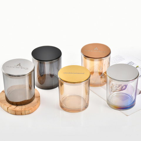 Luxury Candle Jars - High Quality Glass with Metal Lid
