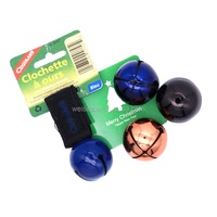 Clochette en métal personnalisée OEM avec silencieux magnétique et sangle auto-agrippante pour la randonnée, le camping, le sac à dos, avertissement de sécurité en extérieur