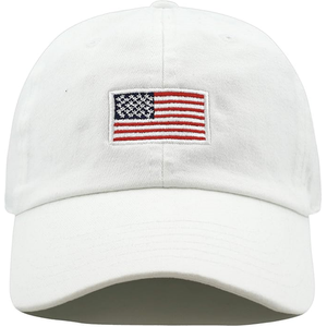 Gorra de Béisbol Personalizada de Fábrica, Sin Aranceles, con Bordado de la Bandera Americana, 100% Algodón Premium, Ajustable, para Papá - Product Image 1