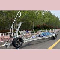 Remorque bateau HOIRO sur mesure 28 pieds en aluminium à double essieu avec bâches en polyéthylène, frein hydraulique, VIN CE DOT, pneus 235/15, capacité 2800 kg