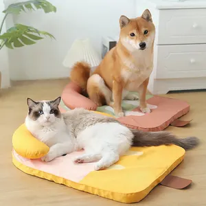 Lucu Es Loli Bentuk Es Sutra Self Cool Perasaan Kasur Dicuci Selimut Bantal Anjing Kucing Peliharaan Musim Panas Pad