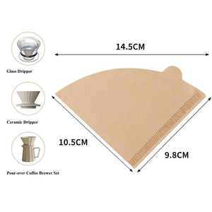 V01 Hình Dạng Hình Nón Bột Giấy Tự Nhiên Cà Phê Giấy Lọc 40/50Pcs Cho Nhỏ Giọt Cà Phê Pha Thực Phẩm Lớp Trắng Cà Phê Giấy Lọc Nhà Sử Dụng - Product Image 3