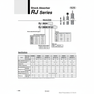 SMC Pneumatics Amortisseur RJ2015HUS Pièces pneumatiques - Product Image 1