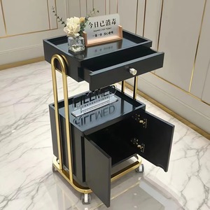 Luxury Beauty Salon <b>Trolley</b> Cart with Wheels Modern Storage <b>Tool</b> Cart for Nail Salon Spa Barber Shop Furniture - Product Image 6