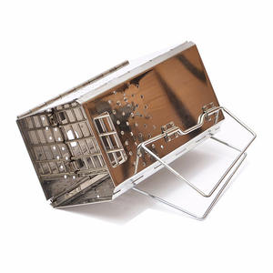 كورية من الفولاذ المقاوم للصدأ قابلة للطي ، مدخنة قابلة للطي مع شواء للشواء في الهواء الطلق - Product Image 3