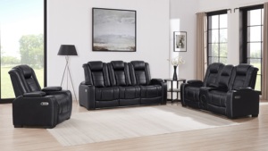 Set <span class=keywords><strong>di</strong></span> Divani per Home Theater <span class=keywords><strong>di</strong></span> Lusso in Stile Europeo Moderno con Sedili Reclinabili Elettrici in Ecopelle, Arredamento per Soggiorno - Product Image 3
