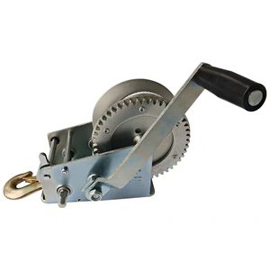 Treuil de levage marin en acier robuste, 3 000 livres, manuel, avec élingue en câble métallique, pour remorque de bateau, grue portable, à poignée - Product Image 1