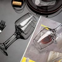 Vente en gros de verres à vin rouge sur pied de couleur avec logo personnalisé Lot de 6 verres durables transparents de 12oz sans plomb et classiques