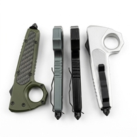 Cuchillo de Camping de Alta Calidad Micro Tech Edición Aluminio, Herramienta EDC de Bolsillo, Acero Inoxidable, Mango de Aluminio OEM