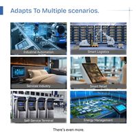 Panel PC Industrial Integrado de 15 Pulgadas, IP65, Sin Ventilador, Táctil, Windows 11 Pro, 2xLAN, 6xUSB, 2xRS485, 4xRS232 (J6412, 8GB RAM, 128GB