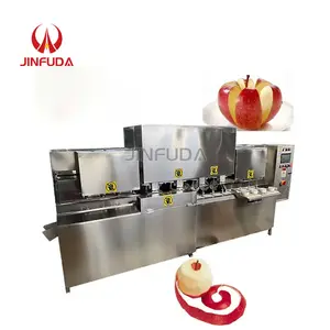 Otomasyon turuncu elma soyma makinesi endüstriyel elektrikli elma soyucu tart dilimleme makinesi