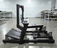 Cockpit de simulation de course en aluminium complet avec siège, support d'écran et simulateur de mouvement pour la conduite de simulation de course