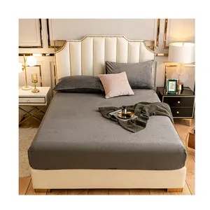 उच्च गुणवत्ता फलालैन रजाई बिस्तर सेट सुपर नरम दूध मूंगा मखमल बिस्तर सज्जित चादर