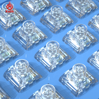 Interrupteur linéaire Kailh Jellyfish entièrement transparent en PC avec contact en bronze phosphoreux pour la production de claviers de jeu RGB pleine taille