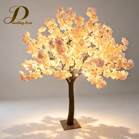 Pohon Bunga Sakura Buatan JINDA 4ft Desain Baru dengan Dekorasi Lampu LED untuk Pernikahan dan Acara Pesta