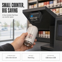 Lecteur de codes-barres 2D fixe OEM ultra-plat 50 mm, module d'imagerie compact avec interface USB et trous M3 pour les constructeurs d'équipements