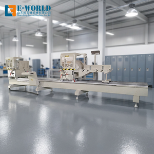 เครื่องตัดอลูมิเนียมแบบสองหัว E-WORLD CNC ความแม่นยำสูง สำหรับทำหน้าต่างและประตู 380V 4.4kw รับประกัน 1 ปี - Product Image 2
