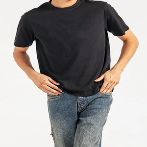 Camisetas de Corte Regular para Hombre, 100% Algodón, Cuello Redondo, Manga Corta, Ecológicas, Transpirables, con Logotipo Personalizado, Ropa Casual de Verano - Product Image 1