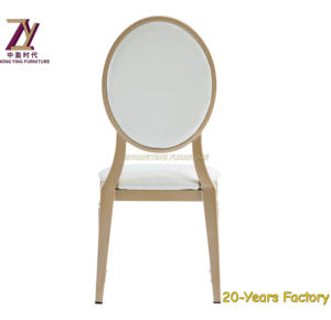 Chaise de salle à manger rembourrée de style français, chaise empilable de luxe pour événements, hôtel, mariage, hôtel - Product Image 4