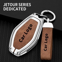 Housse de clé de voiture personnalisée pour JETOUR, étui en alliage de zinc et cuir, étanche et anti-poussière, protection de clé, vente en gros disponible