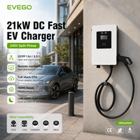EVEGO OEM 21KW DC Cargador Rápido CCS1/CHAdeMO de Una Pistola OCPP 1.6J Nivel 2 Montaje en Pared EE. UU. Equipo de Suministro para Vehículos Eléctricos Nuevo